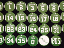 Boston Celtics Retired Jersey Magnets - Set of 27 Player Magnets - 2.75 Inches Diameter