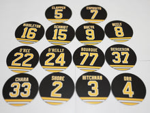 Boston Bruins Retired Jersey Magnets, Set of 14 Player Fridge Magnets, 2.75 Inches Diameter