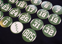 Boston Celtics Retired Jersey Magnets - Set of 27 Player Magnets - 2.75 Inches Diameter