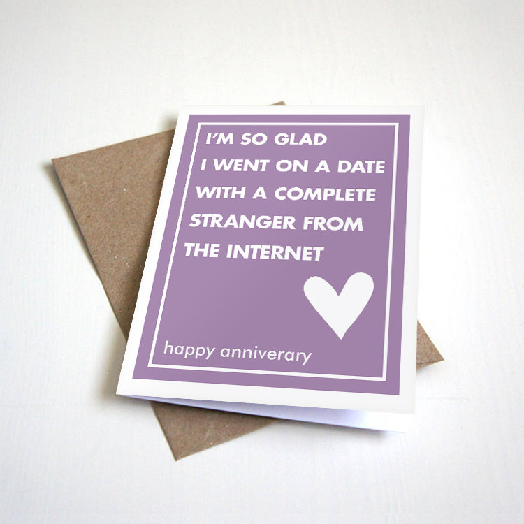 A Complete Stranger - Snarky & Adorable Anniversary Greeting Card For Husband