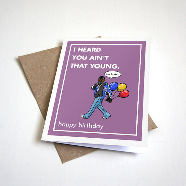 Funny Hip Hop Birthday Card - 